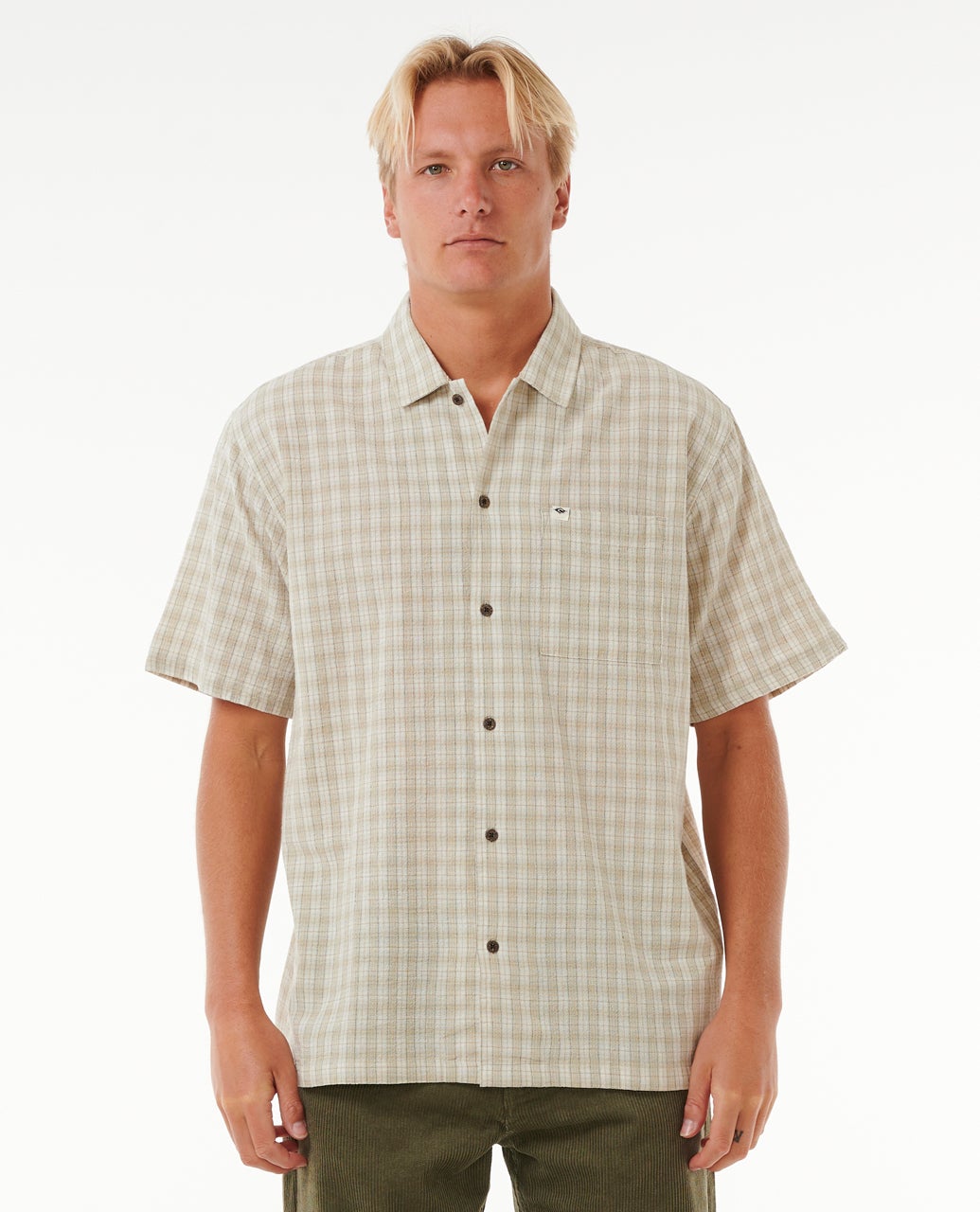 Classic Surf Check S/S Shirt - Bone