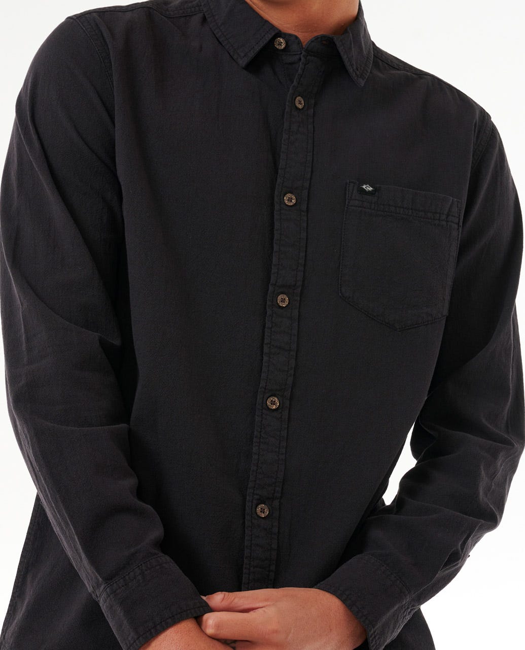 Rip Curl Classic Surf LS Washed Shirt - Black (view 5)