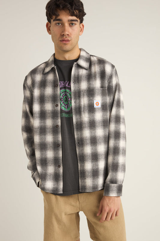 Plaid LS Flannel Shirt - Ash