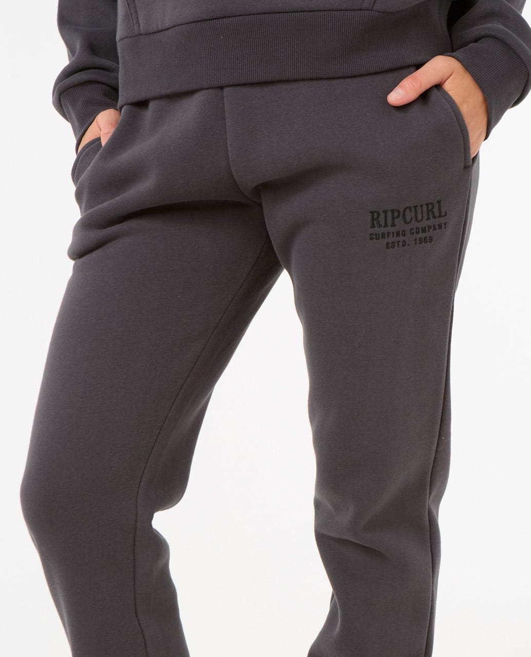Surf Staple Trackpant - Washed Black