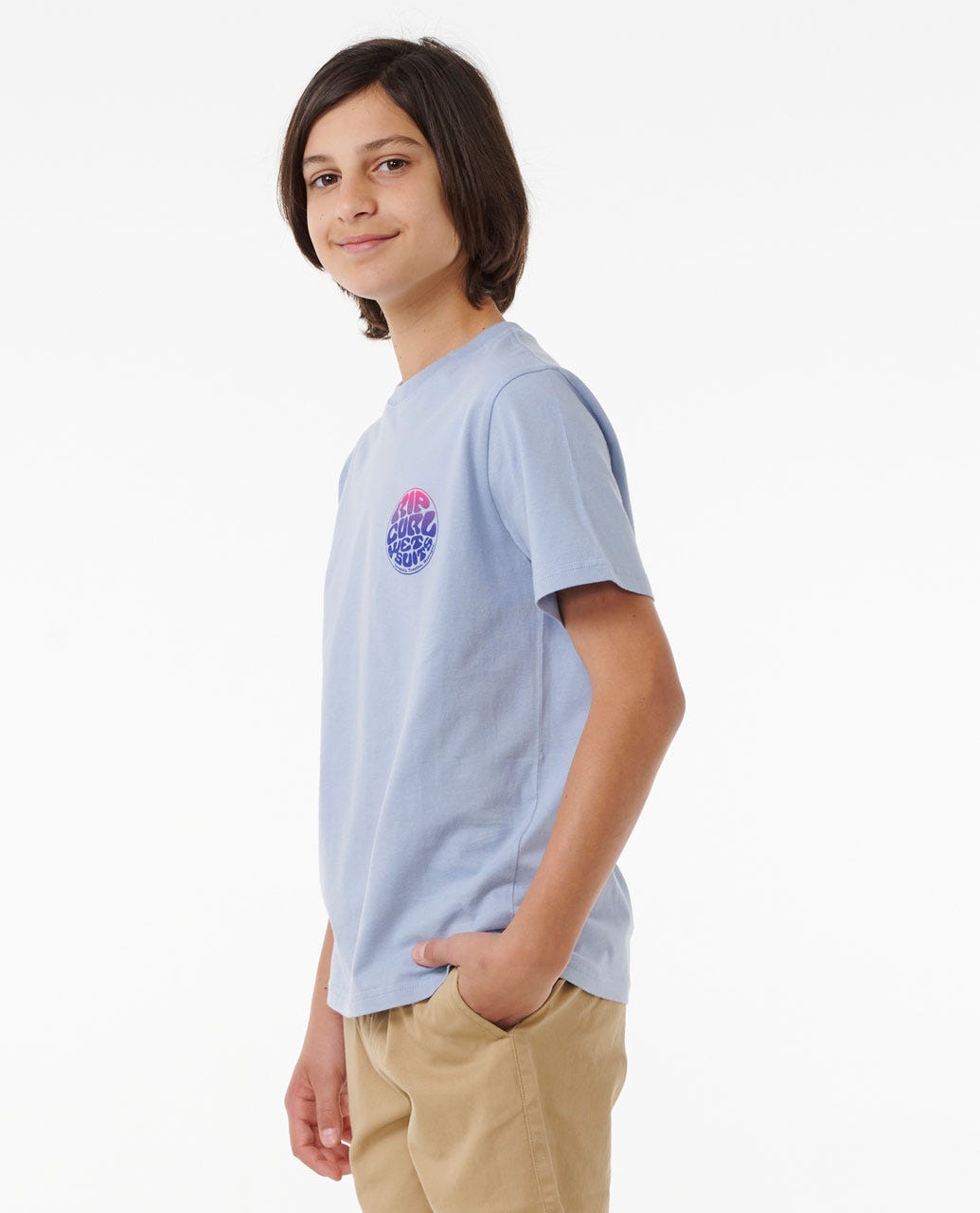 Kids Wetsuit Icon Tee - Spray Blue