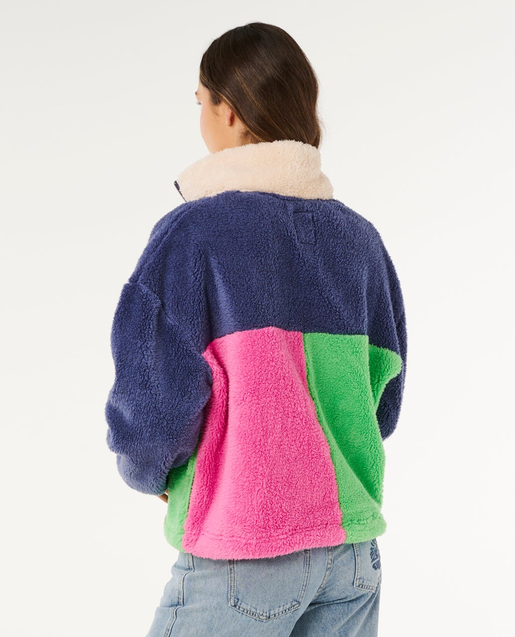 Block Party Polar Fleece - Navy - Catani Clothing