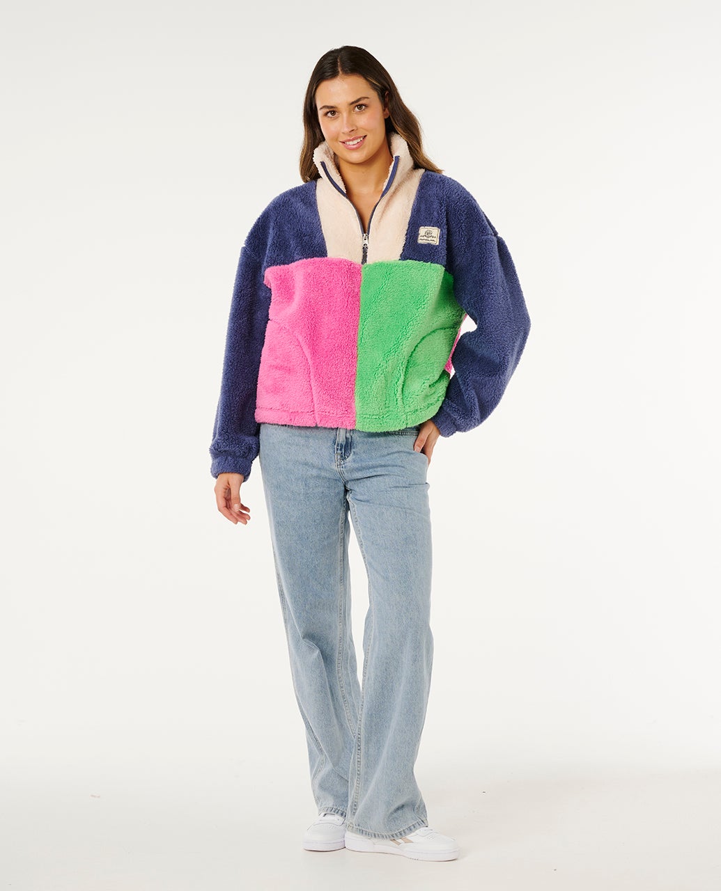 Block Party Polar Fleece - Navy - Catani Clothing