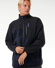 Anti Series Search Zip Crew - Black / Berry - Catani Clothing
