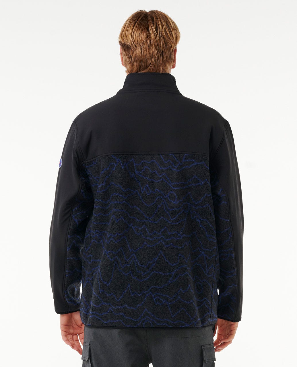 Rip Curl Anti Series Search Zip Crew - Black / Berry (view 3)