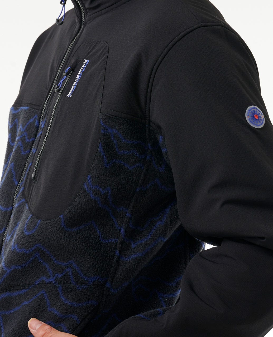 Rip Curl Anti Series Search Zip Crew - Black / Berry (view 5)