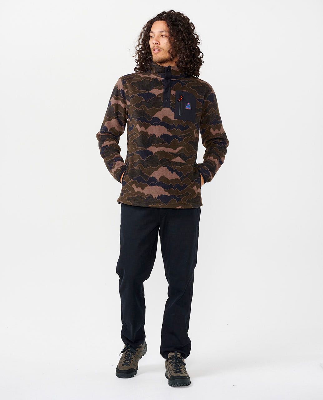 Rip Curl Search Polar Fleece Crew - Camo (view 4)