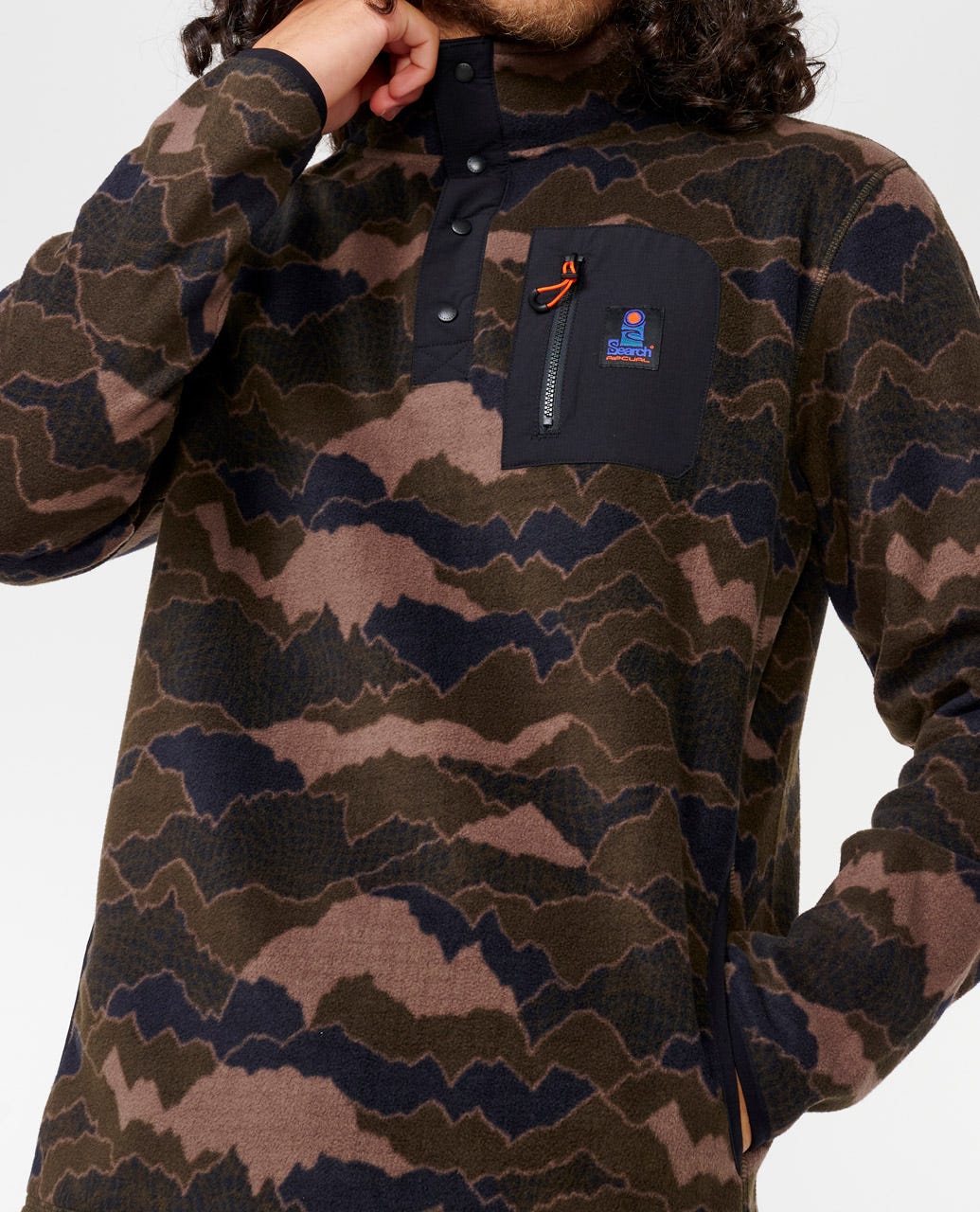 Rip Curl Search Polar Fleece Crew - Camo (view 5)