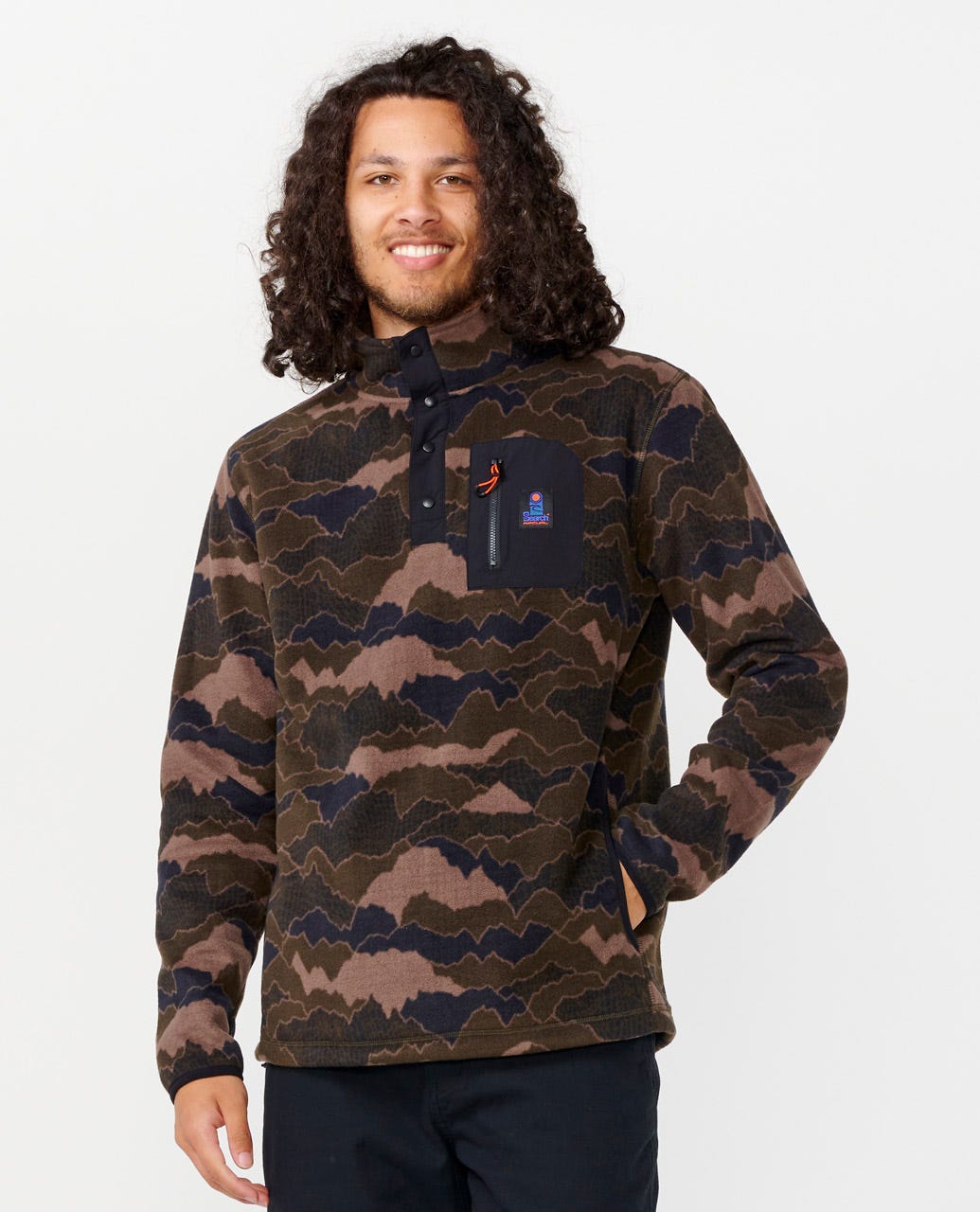 Rip Curl Search Polar Fleece Crew - Camo (view 6)