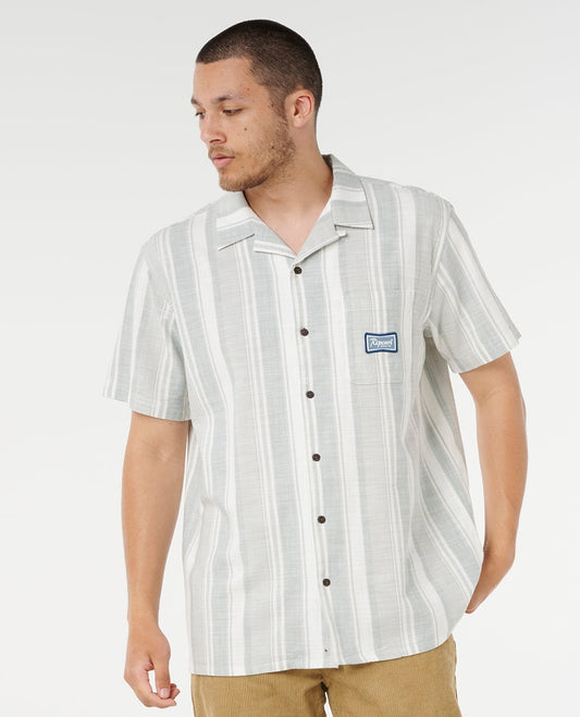 Mod Cali Stripe Short Sleeve Shirt - Bluefin
