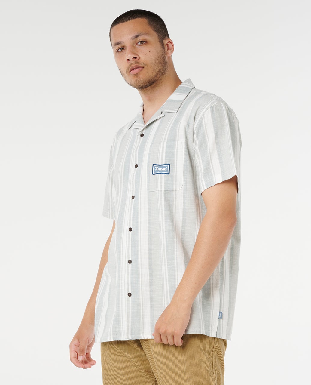 Mod Cali Stripe Short Sleeve Shirt - Bluefin - Catani Clothing