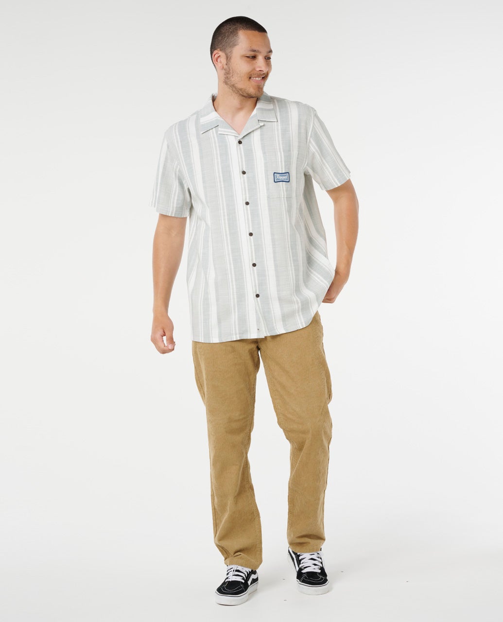 Mod Cali Stripe Short Sleeve Shirt - Bluefin - Catani Clothing