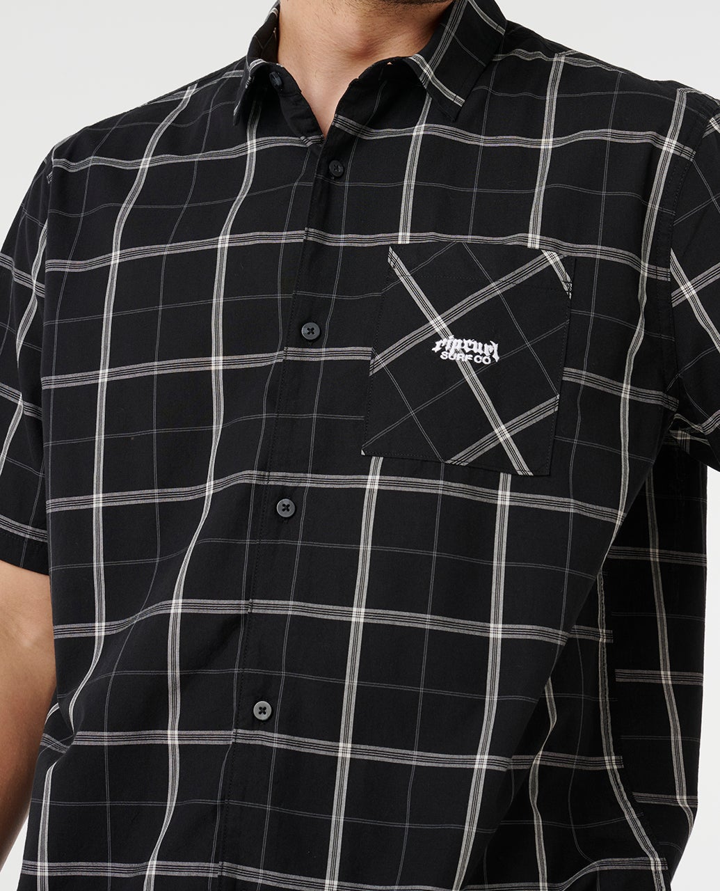 Rip Curl Archive Court Short Sleeve Shirt - Black (view 3)