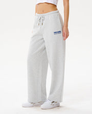 Surf Puff Wide Leg Trackpant - Grey Marle / Navy