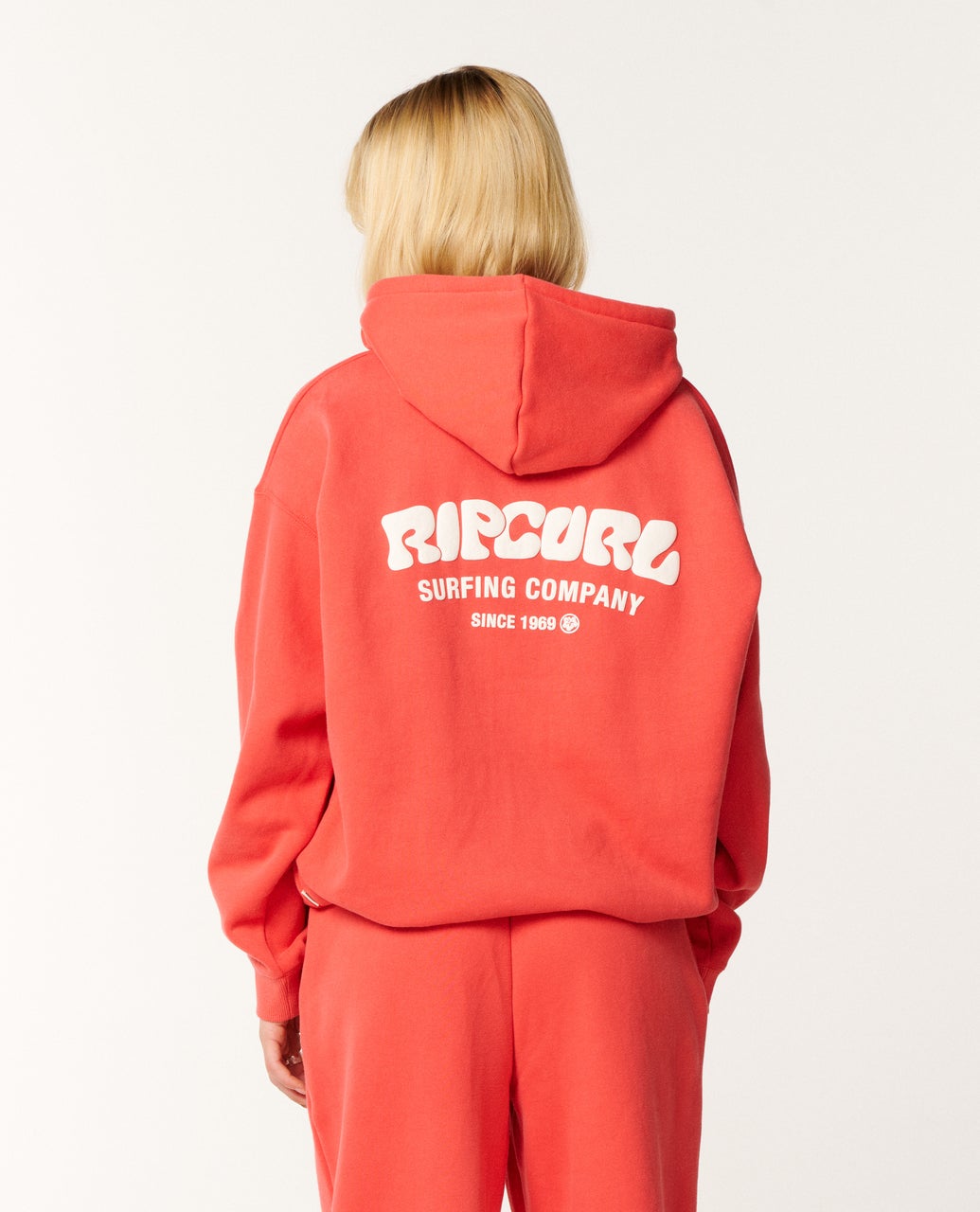 Rip Curl Surf puff Heritage Hood - Deep Red (view 3)