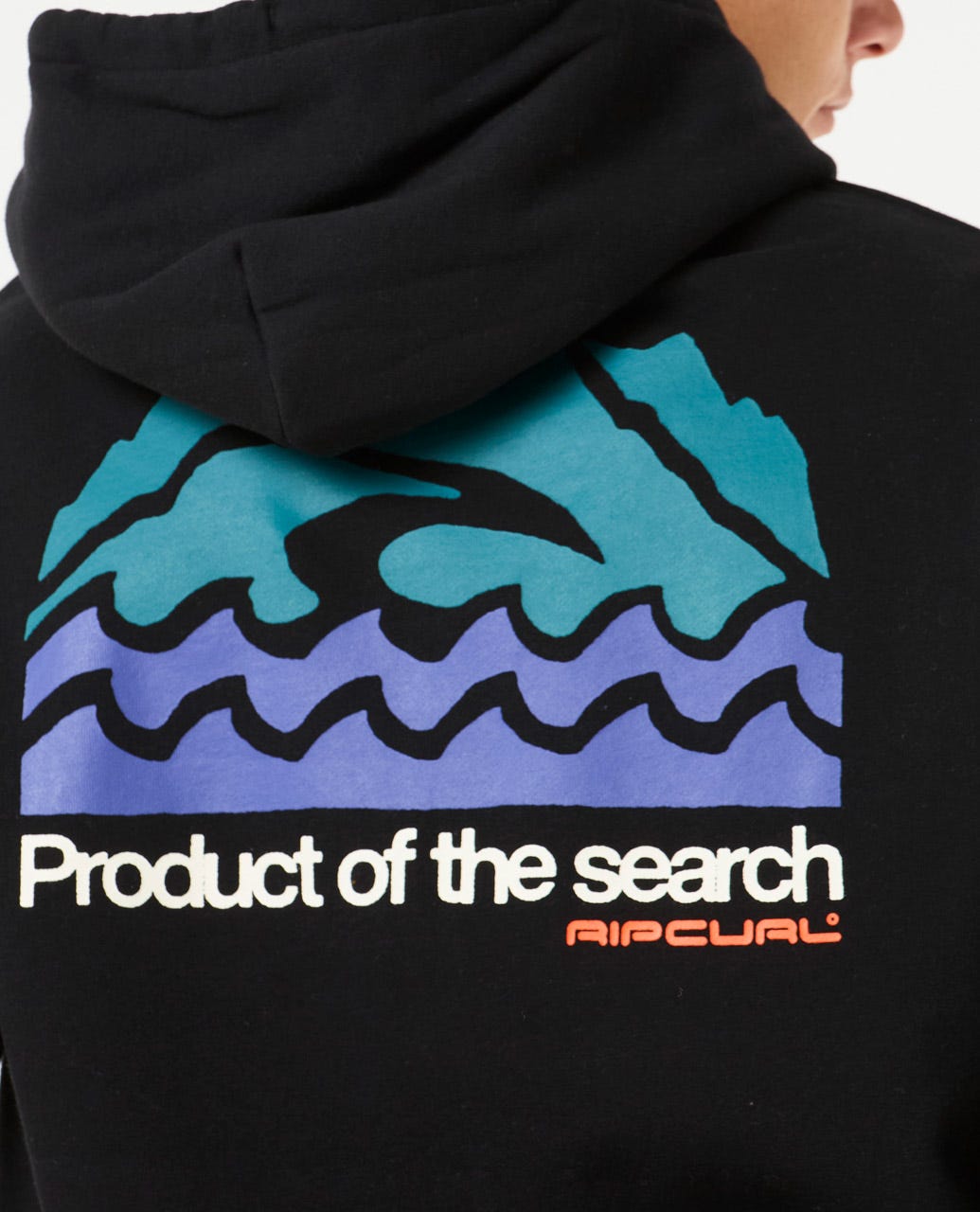 Rip Curl Search Zip Thru Hood - Black (view 5)