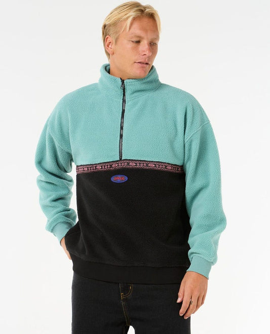 Raw Energy Quarter Zip Polar - Black