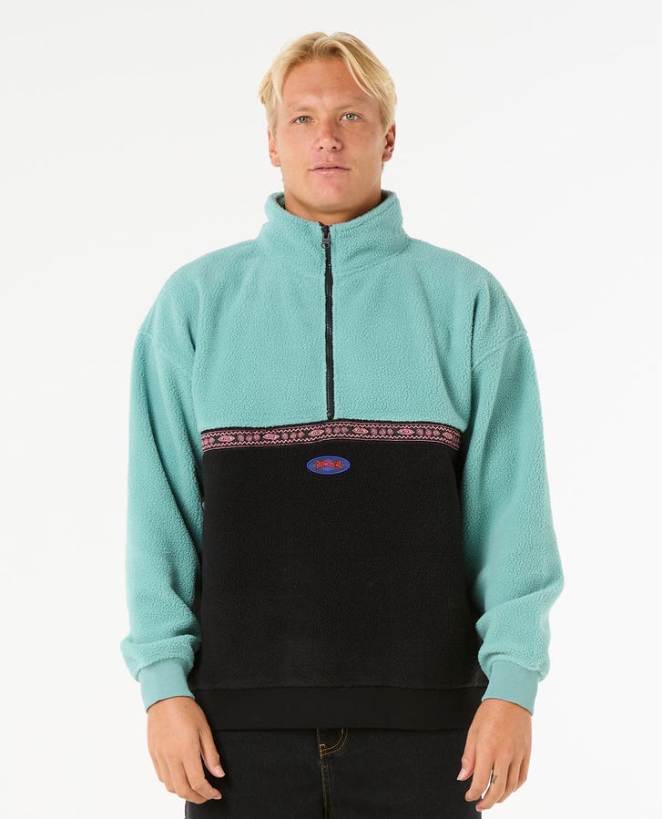 Raw Energy Quarter Zip Polar - Black