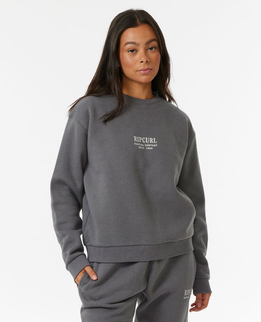 Surf Staple Relaxed Crew - Charcoal Grey