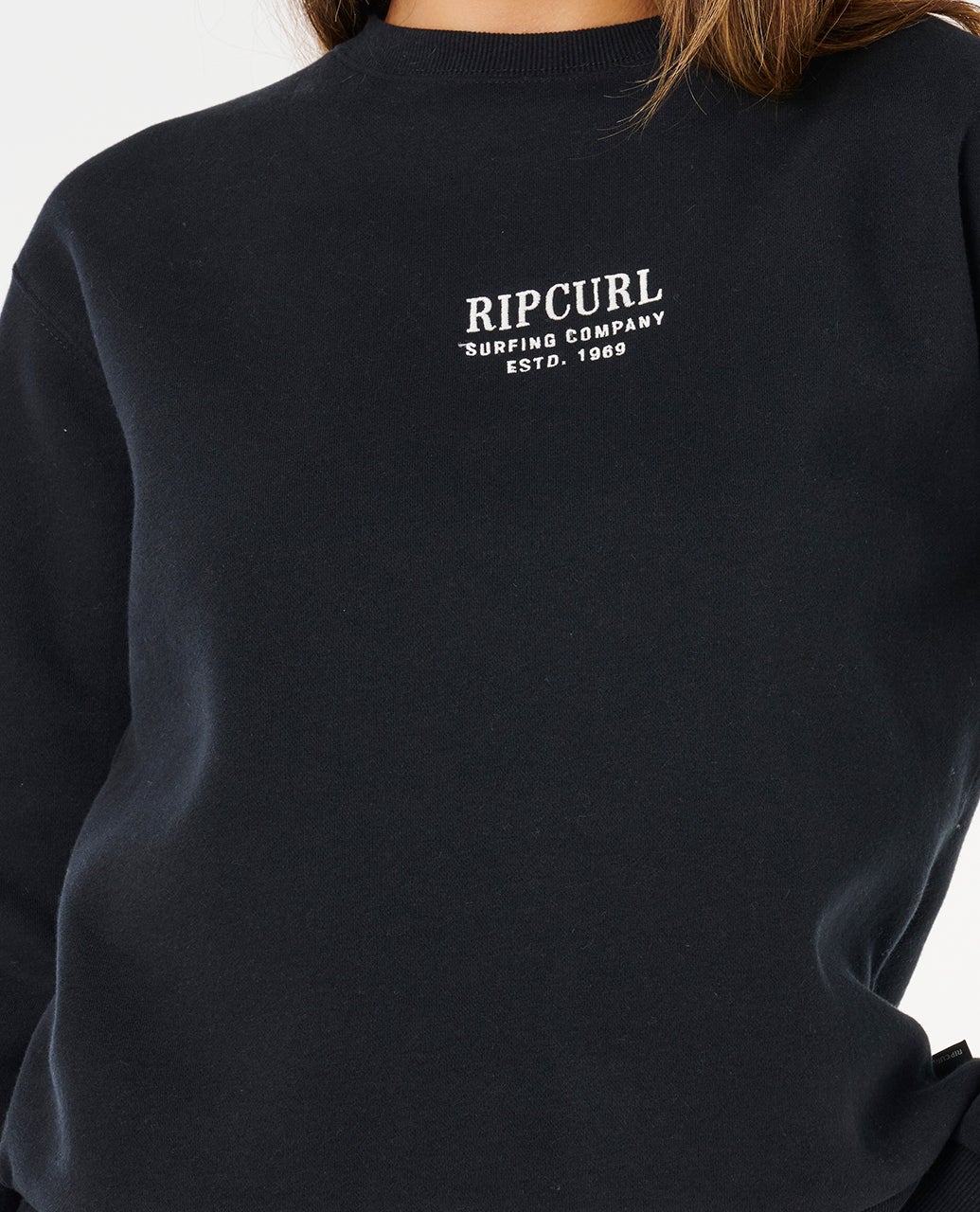 Rip Curl Surf Staple Relaxed Crew - Black (view 4)
