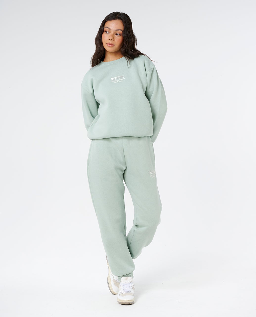 Rip Curl Surf Staple Relaxed Crew - Aqua Gray (view 4)