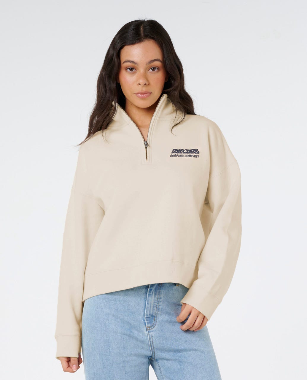 Surf Puff 1/4 Zip - Natural