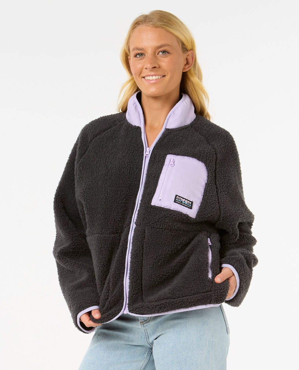 Shore Break Polar Fleece - Washed Black