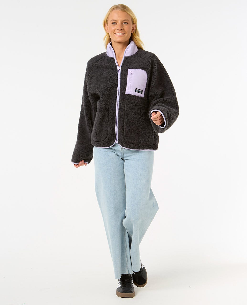 Shore Break Polar Fleece - Washed Black