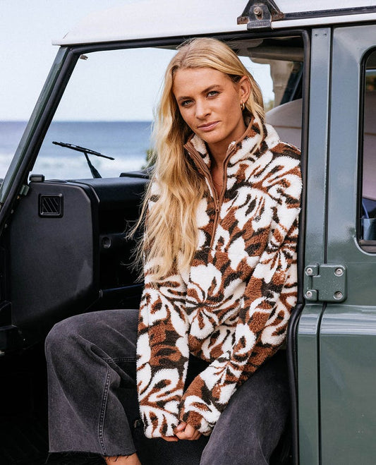 Cala Nights 1/4 Zip Polar Fleece - Natural