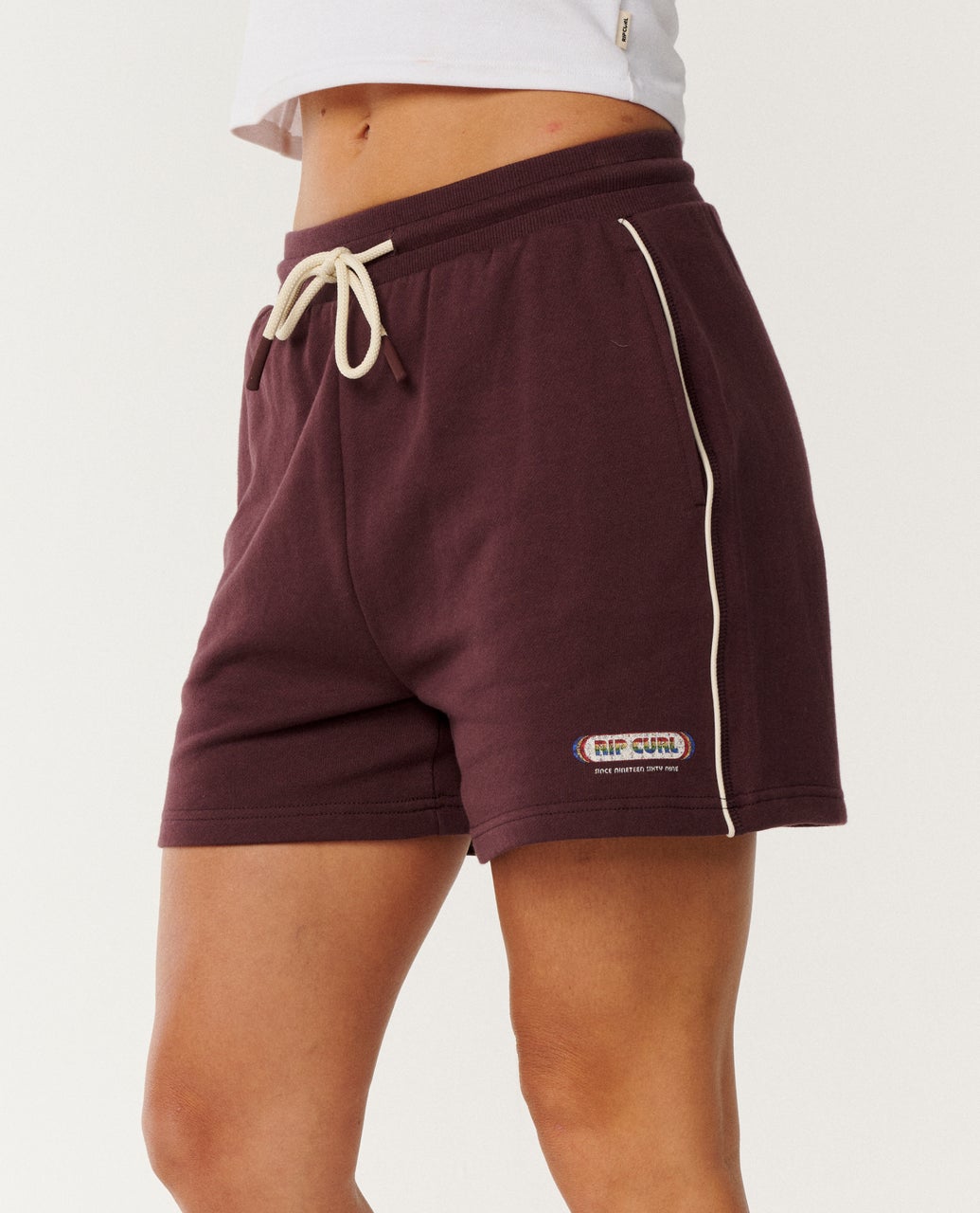 Rip Curl Since 1969 Relaxed Track Short in Fudge - detail