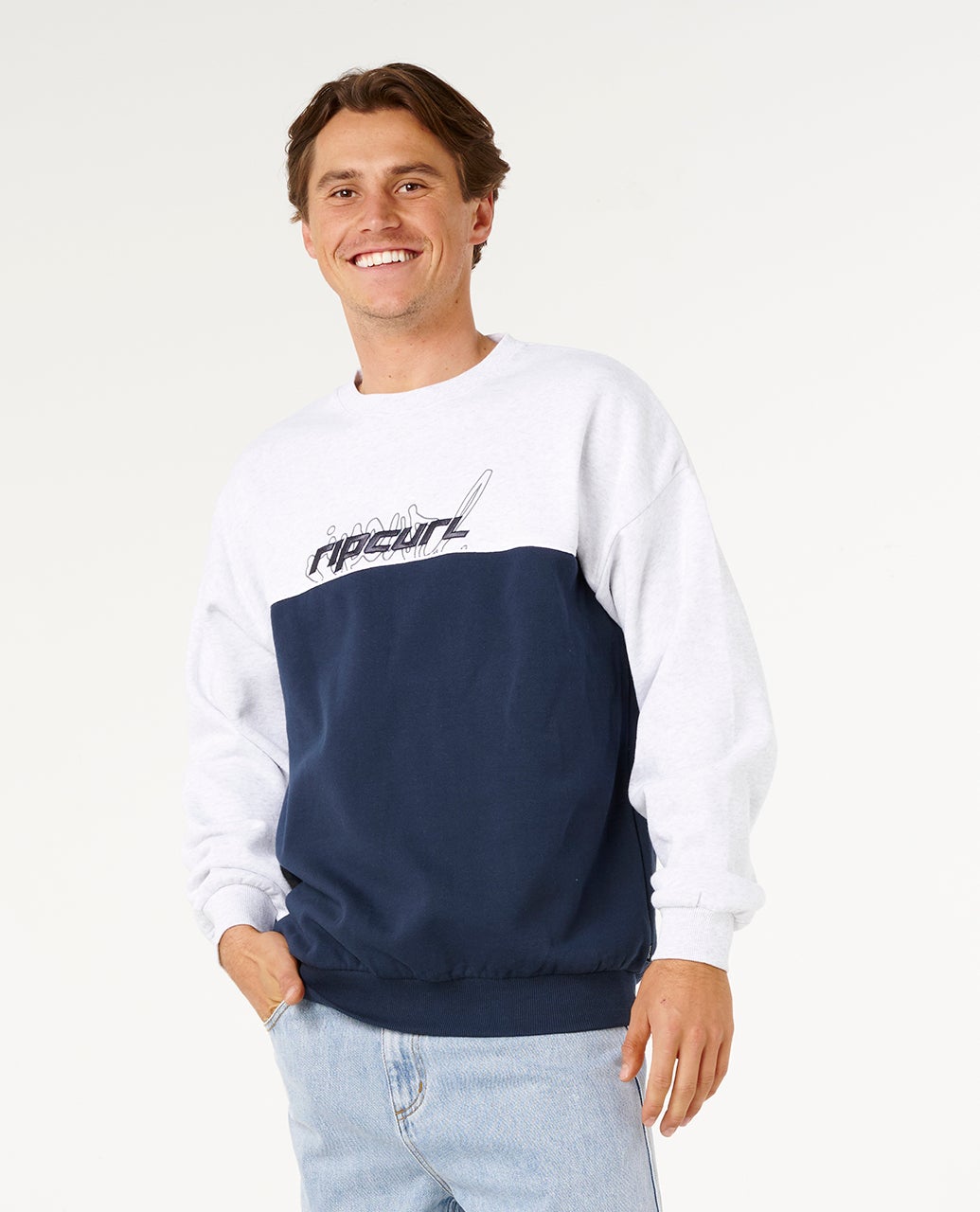 Rip Curl Panel Beater Crew - Sports Marle (view 3)