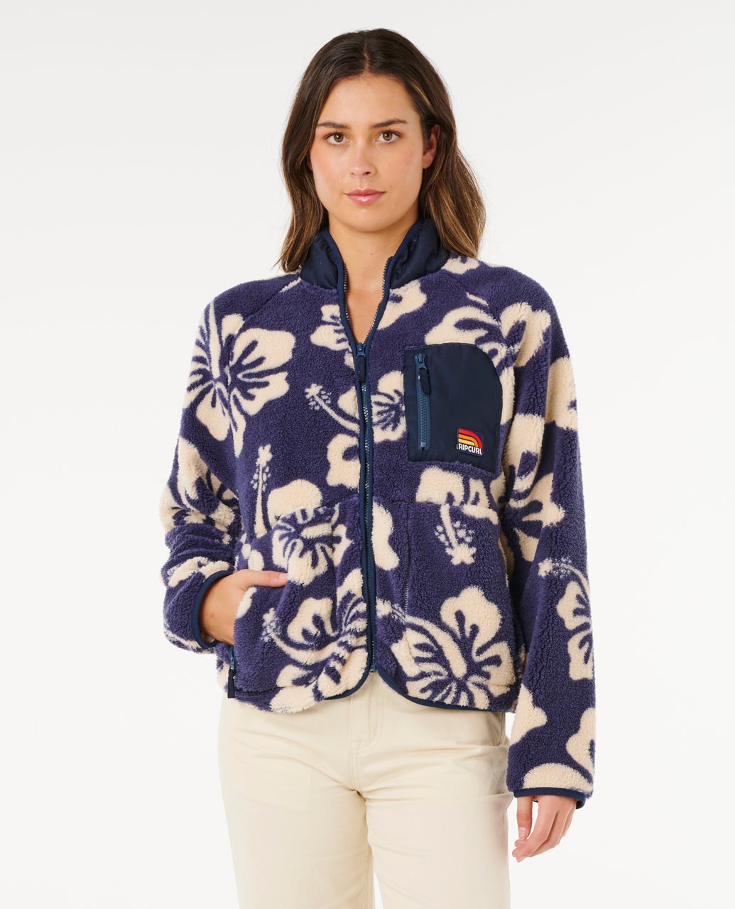 Surfside Zip Through Polar - Navy - Catani Clothing