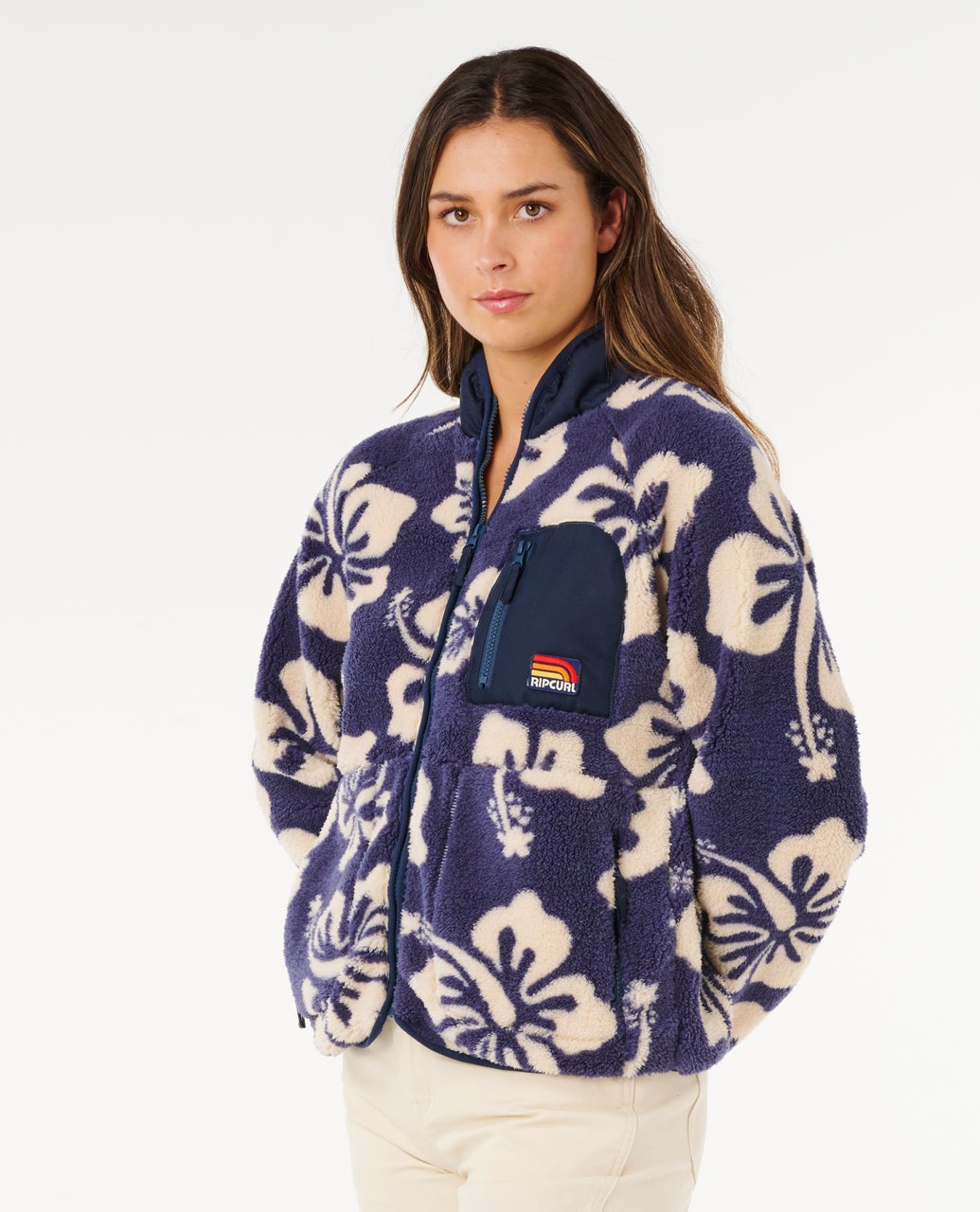 Surfside Zip Through Polar - Navy - Catani Clothing