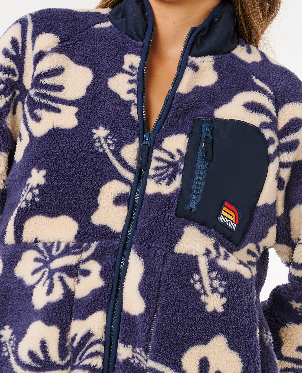 Surfside Zip Through Polar - Navy - Catani Clothing