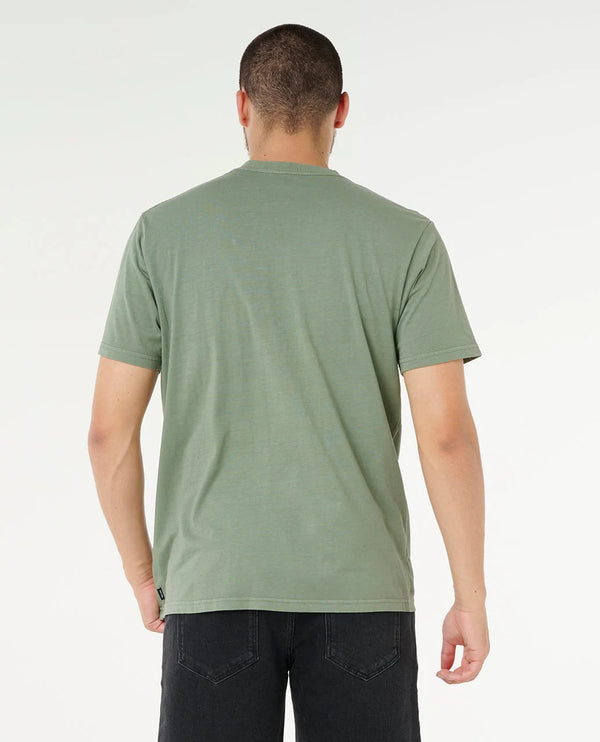 Rip Curl Plain Wash Tee - Cactus Green (view 3)