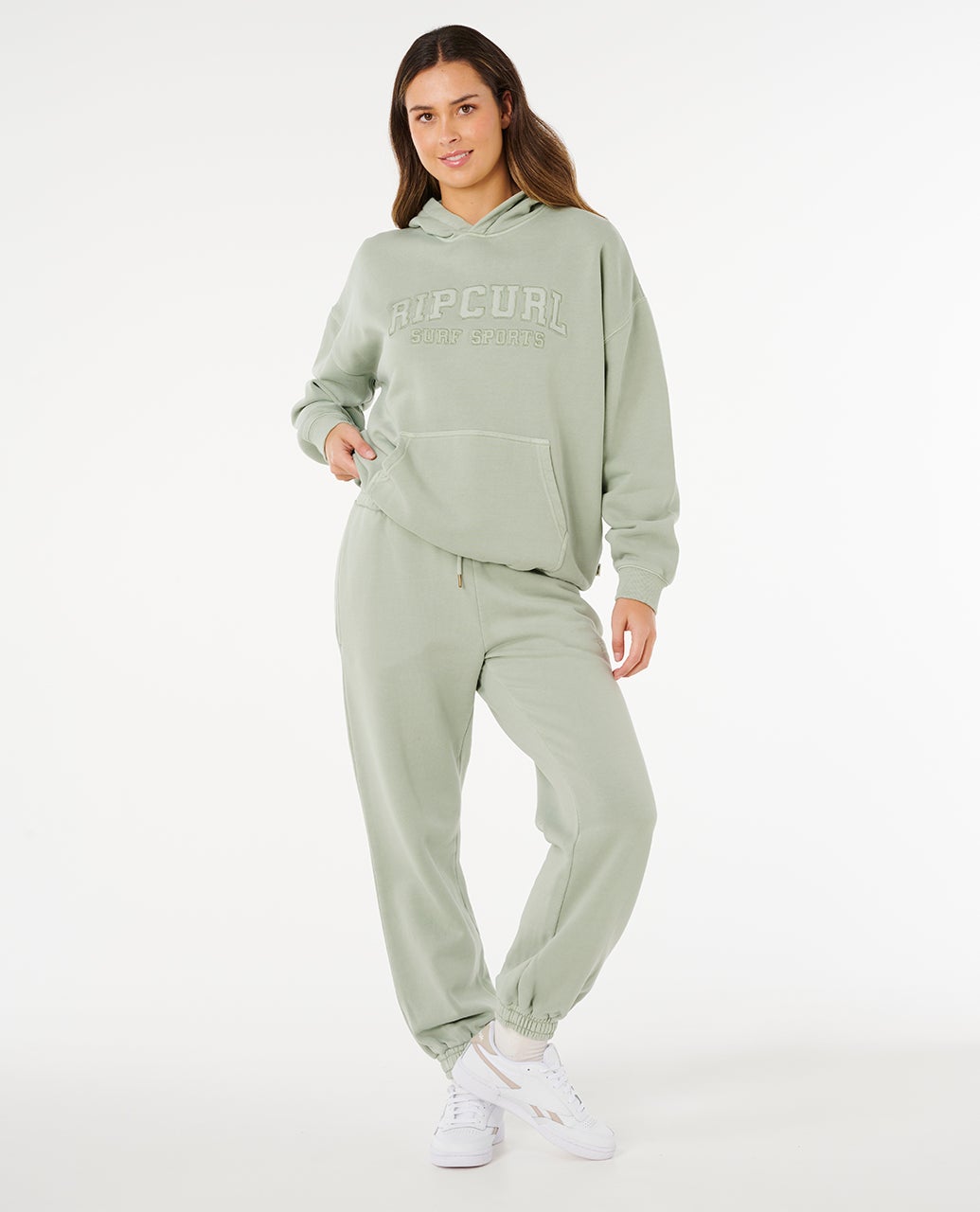 Rip Curl Varsity Sports Oversized Hood - Aqua Gray (view 4)