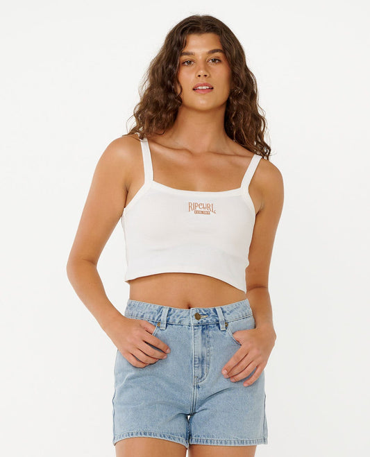 Dreamers Ribbed Tank - Bone