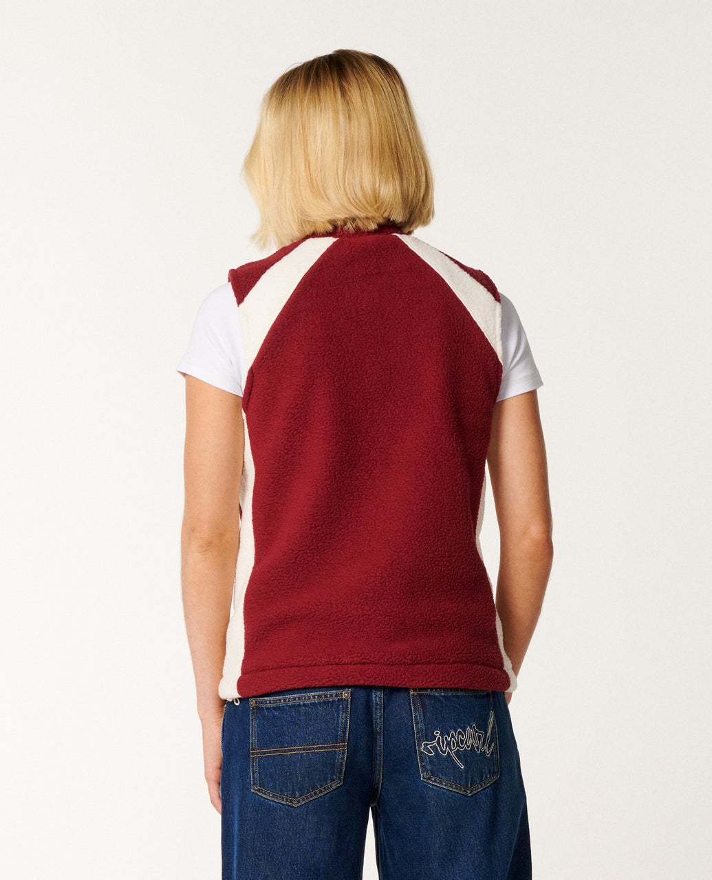 Rip Curl Nova Polar Fleece Vest - Dark Plum (view 3)