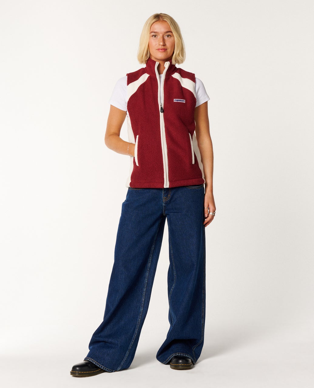 Rip Curl Nova Polar Fleece Vest - Dark Plum (view 4)