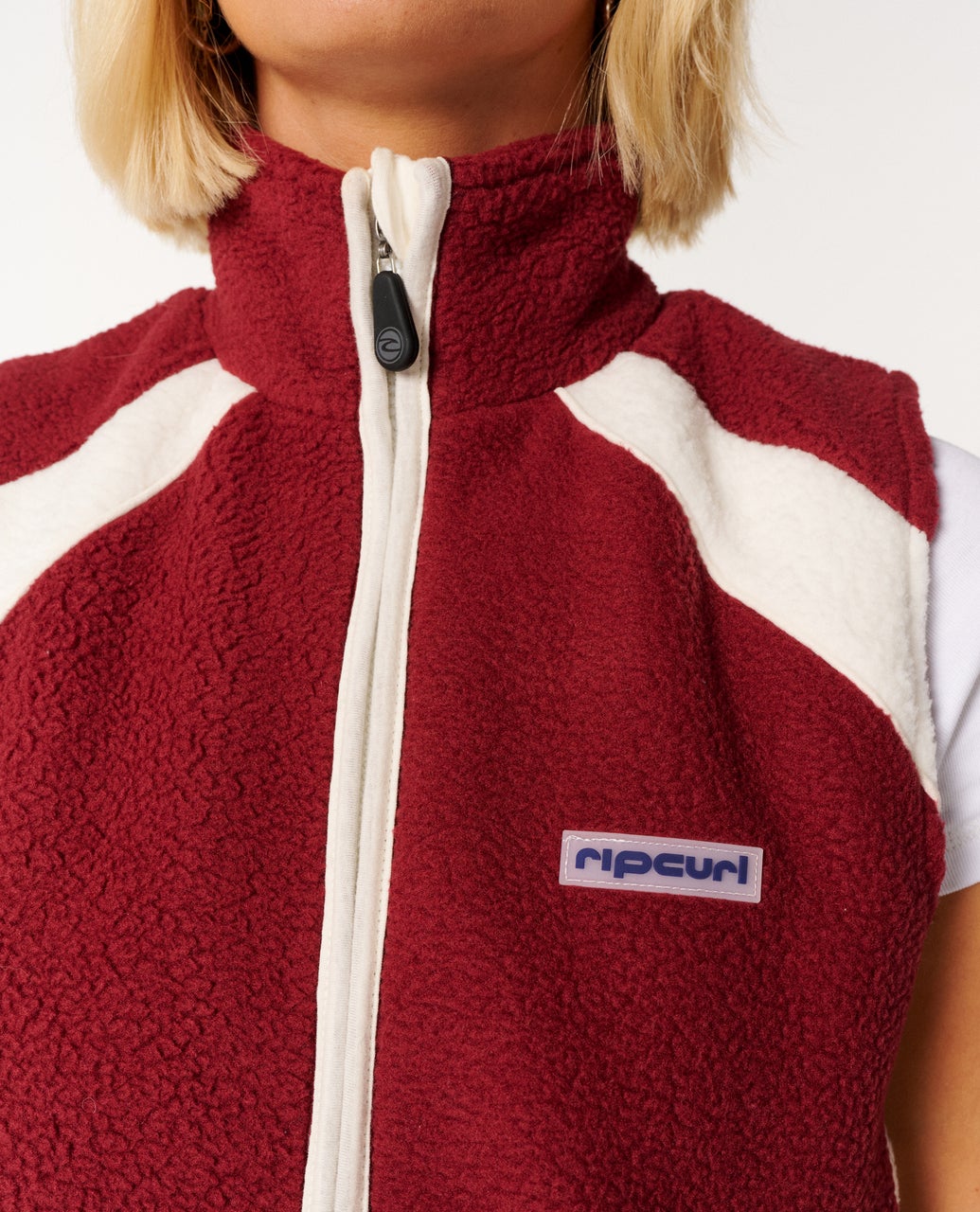 Rip Curl Nova Polar Fleece Vest - Dark Plum (view 5)