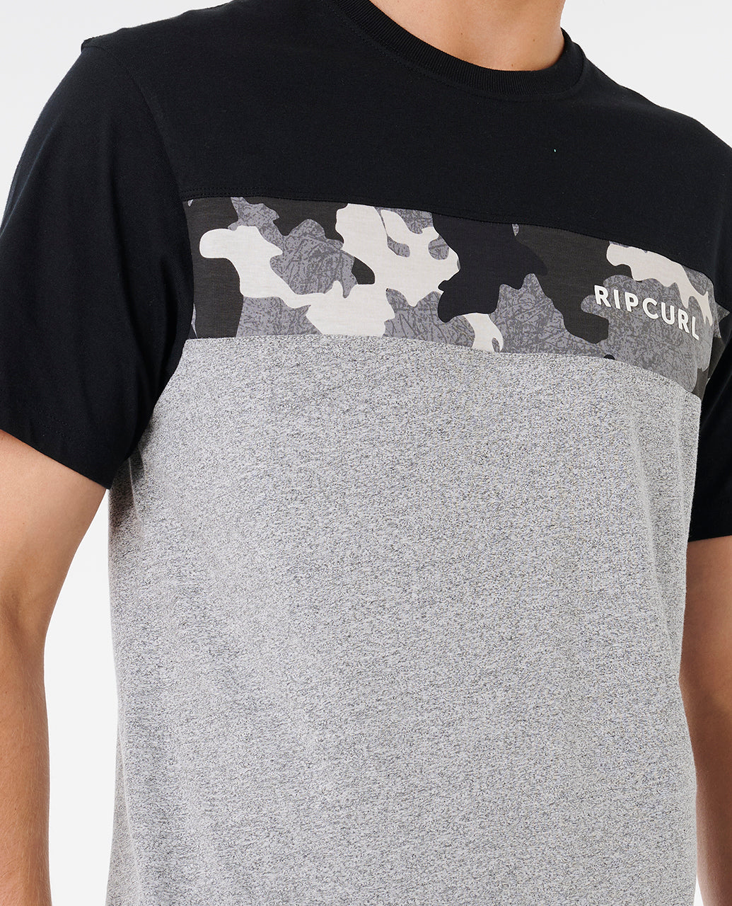 Rip Curl Undertow Panel Tee - Black / Camo (view 4)