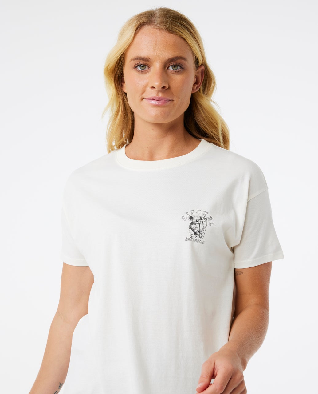 Rip Curl Koala Grip Relaxed Tee - Bone Aust (view 6)