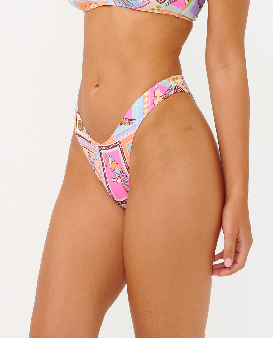 Rip Curl Beach Party High Leg Cheeky - Multico (view 3)