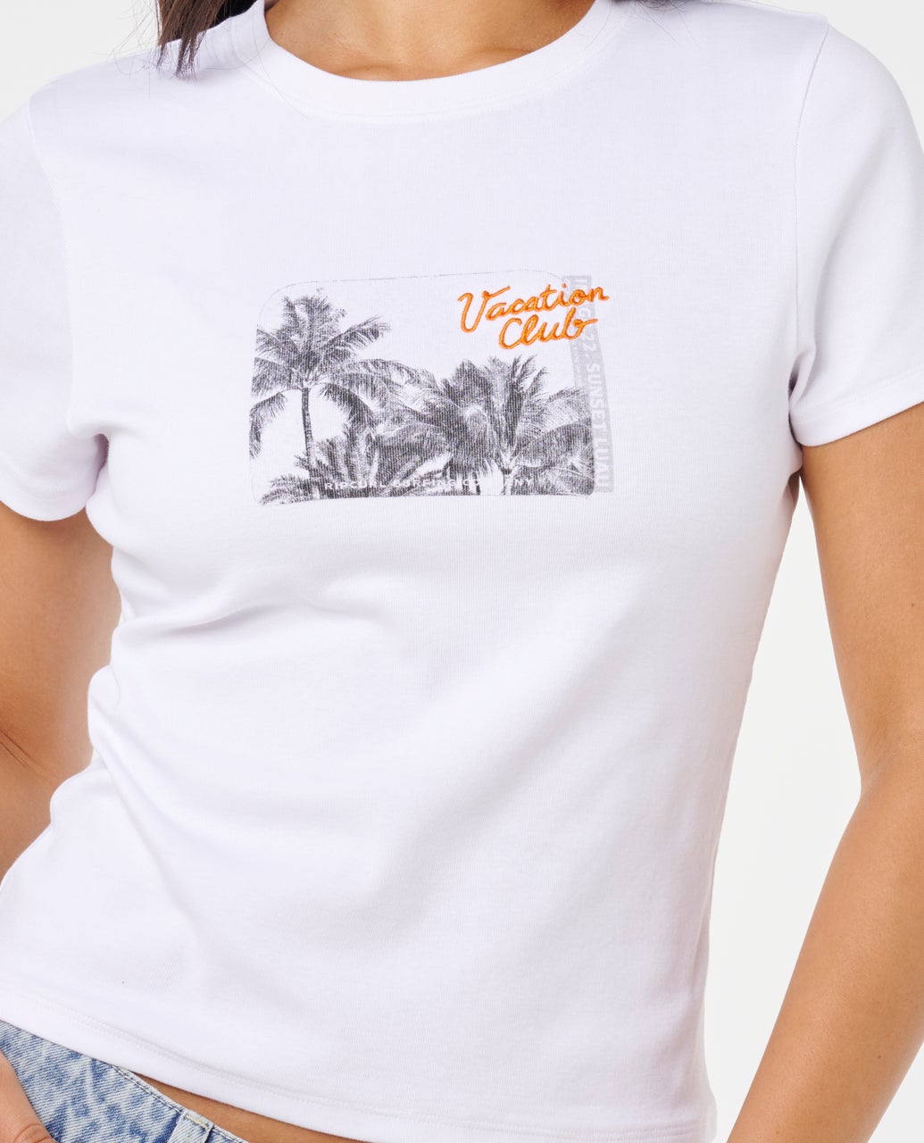 Rip Curl Vacation Fitted Tee - Optical White (view 5)
