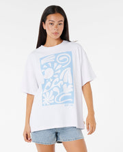 Sunset Surf Heritage Tee - Optical White - Catani Clothing