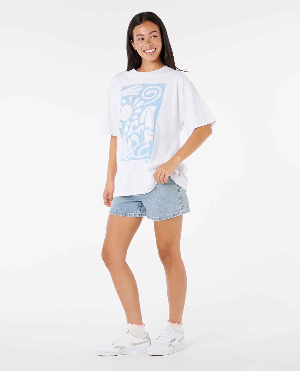 Rip Curl Sunset Surf Heritage Tee - Optical White (view 4)