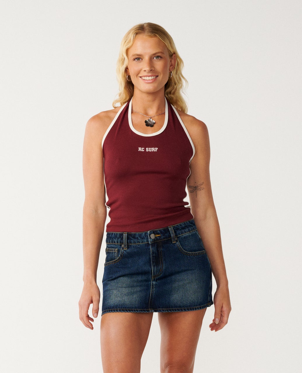 Samba Fitted Halter - Dark Plum