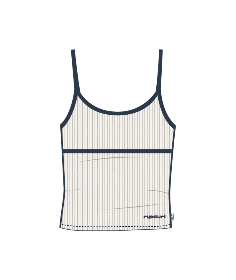 Rip Curl Crafted Tank in bone with navy binding