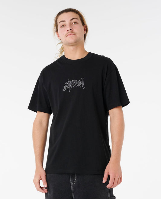 Archive Goth Embroidery Tee - Black