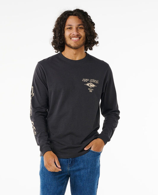 Fade Out Icon LS Tee - Black / Sand
